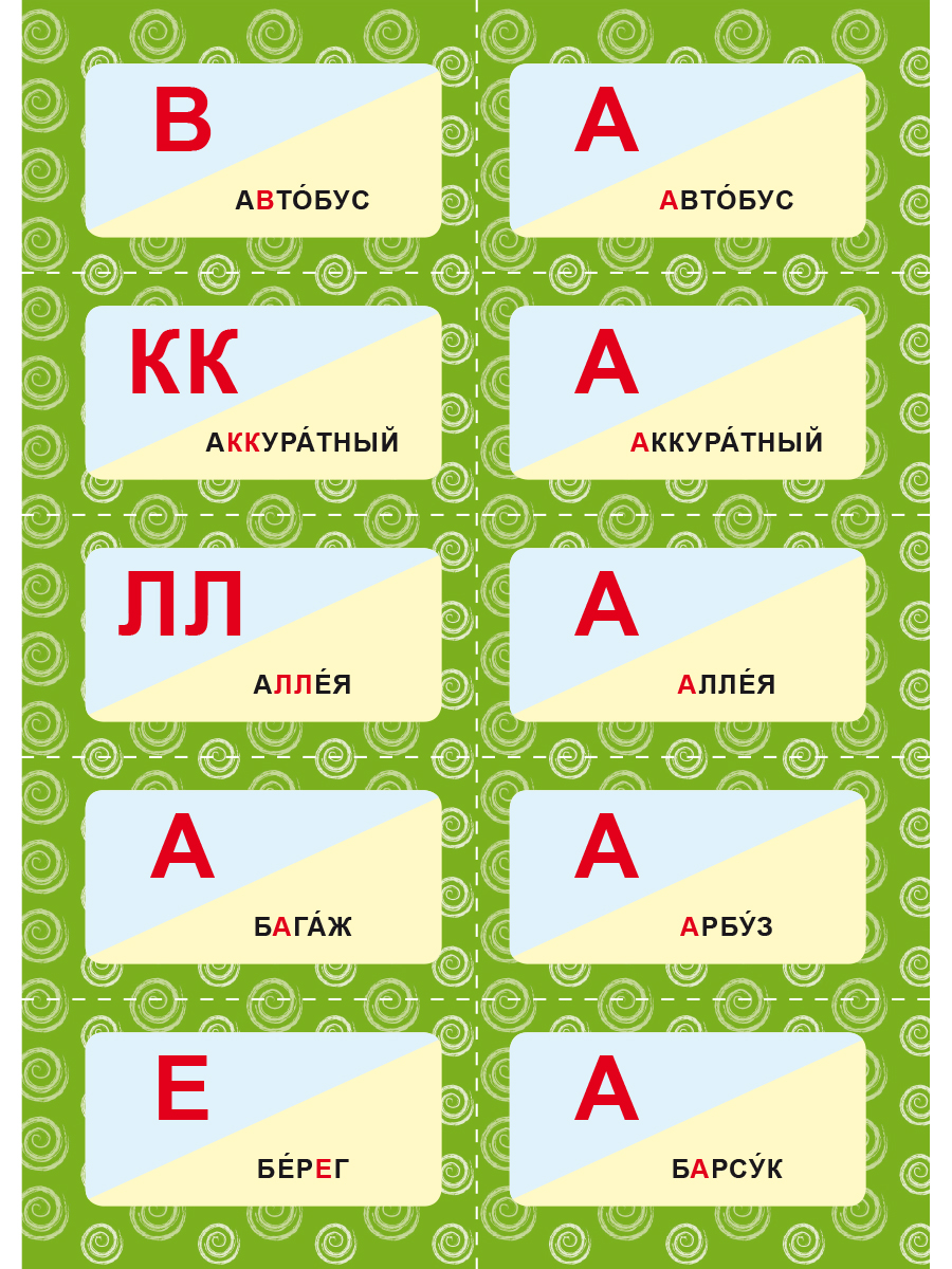 Комплект карточек словарные слова 1-4 классы - Издательство «Планета»